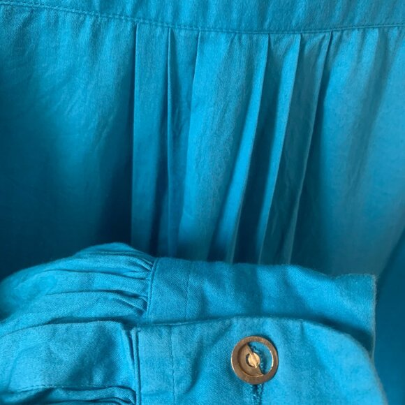 Maggie Jayne Blue Cropped Blouse - Picture 7 of 8